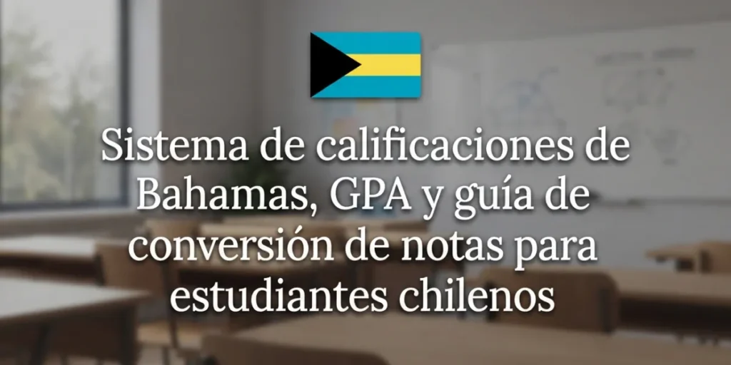 Sistema de calificaciones de Bahamas, GPA y guía de conversión de notas para estudiantes chilenos