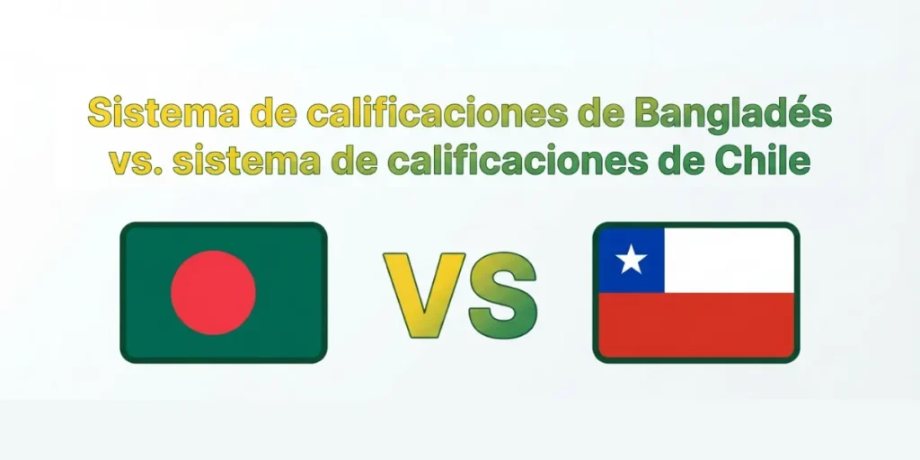 Sistema de calificaciones de Bangladés vs. sistema de calificaciones de Chile