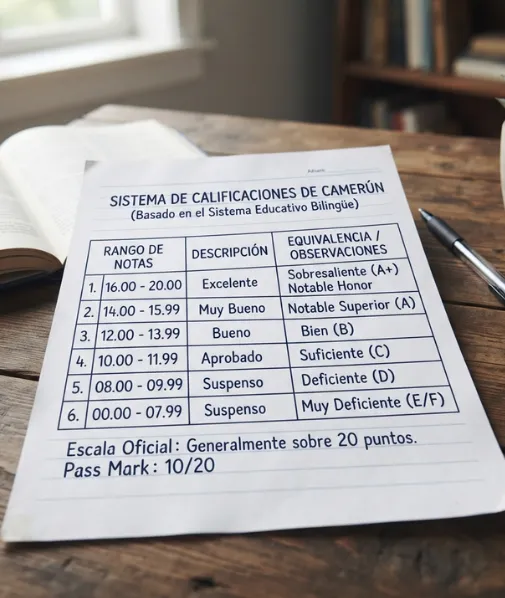 Sistema de calificaciones de Camerún
