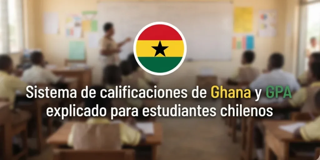 Sistema de calificaciones de Ghana y GPA explicado para estudiantes chilenos