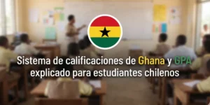 Sistema de calificaciones de Ghana y GPA explicado para estudiantes chilenos