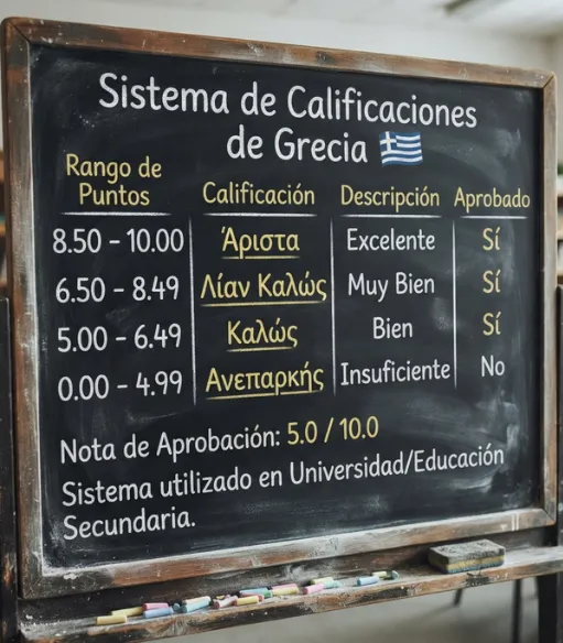 Sistema de calificaciones de Grecia