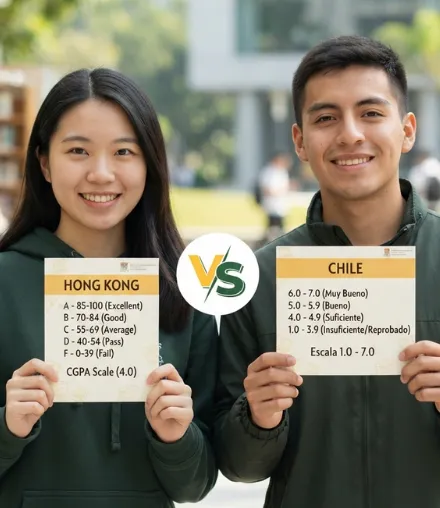 Sistema de calificaciones de Hong Kong vs. sistema de calificaciones de Chile