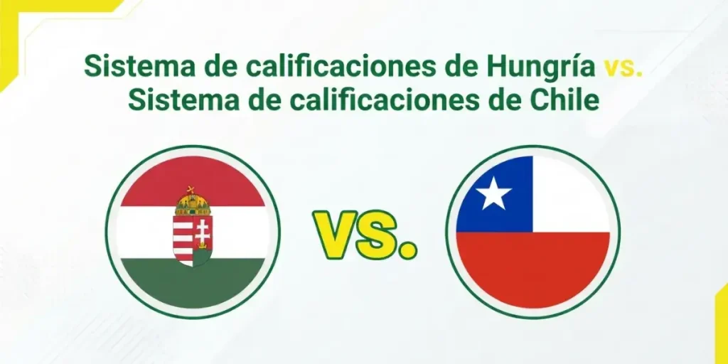 Sistema de calificaciones de Hungría vs. sistema de calificaciones de Chile