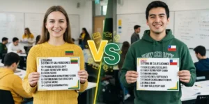 Sistema de calificaciones de Lituania vs. sistema de calificaciones de Chile