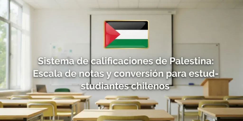 Sistema de calificaciones de Palestina Escala de notas y conversión para estudiantes chilenos