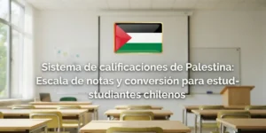 Sistema de calificaciones de Palestina Escala de notas y conversión para estudiantes chilenos