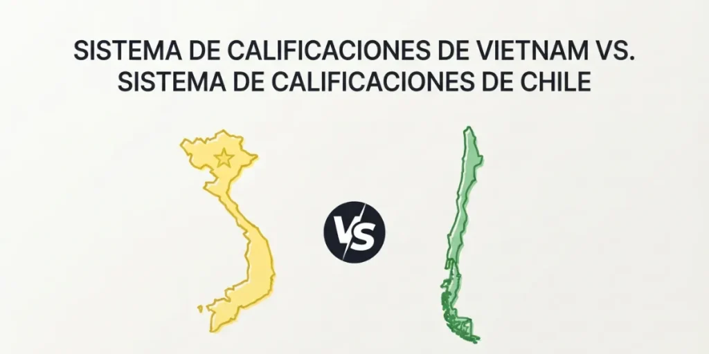 Sistema de calificaciones de Vietnam vs. sistema de calificaciones de Chile