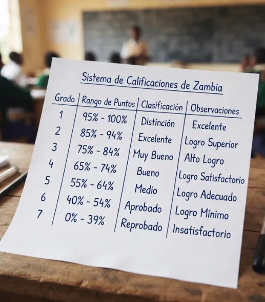 Sistema de calificaciones de Zambia