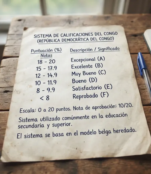 Sistema de calificaciones del Congo