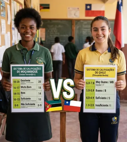 Sistema de notas de Mozambique vs. sistema de notas de Chile