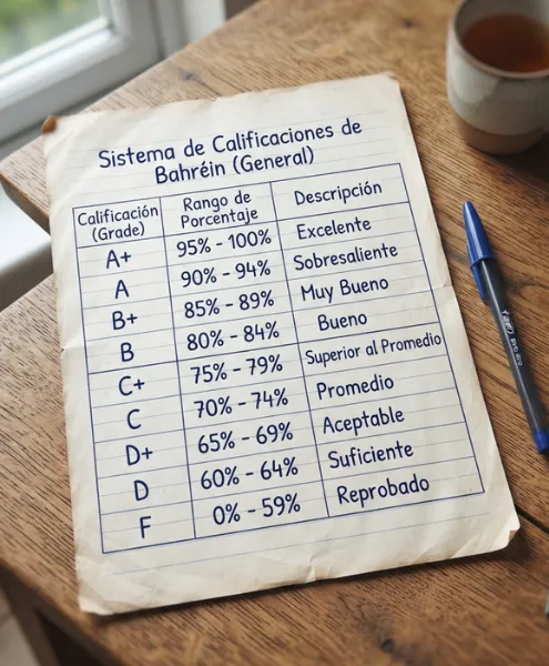 sistema de calificaciones de Bahréin