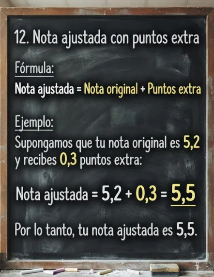 12. Nota ajustada con puntos extra