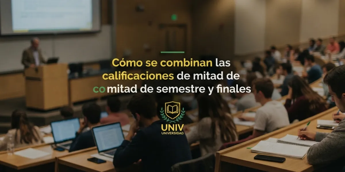 Cómo se combinan las calificaciones de mitad de semestre y finales