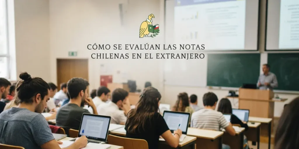 Cómo se evalúan las notas chilenas en el extranjero