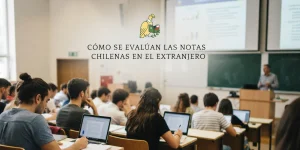 Cómo se evalúan las notas chilenas en el extranjero