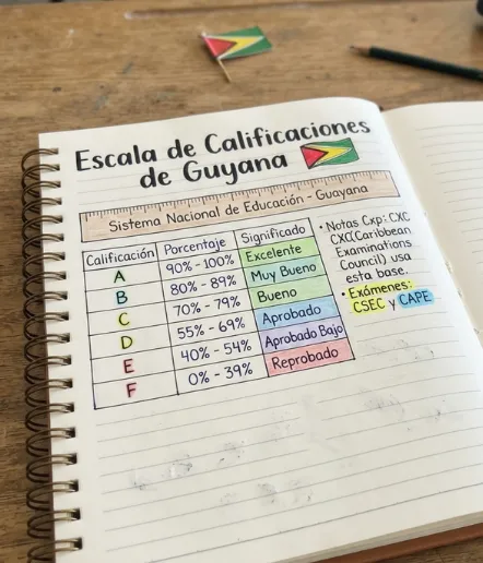 Escala de calificaciones de Guyana