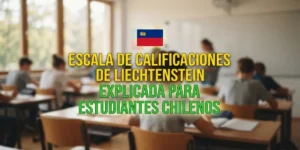 Escala de calificaciones de Liechtenstein explicada para estudiantes chilenos