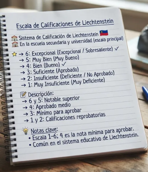 Escala de calificaciones de Liechtenstein