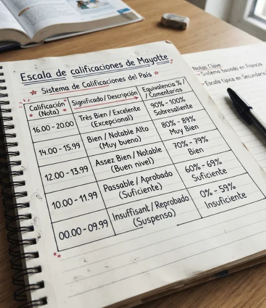 Escala de calificaciones de Mayotte