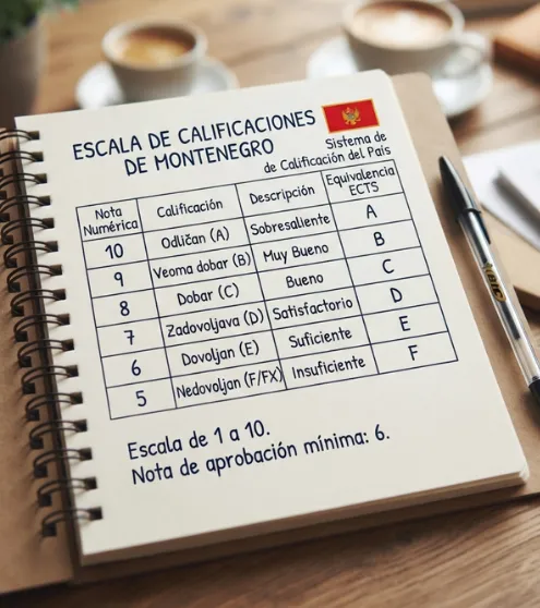 Escala de calificaciones de Montenegro