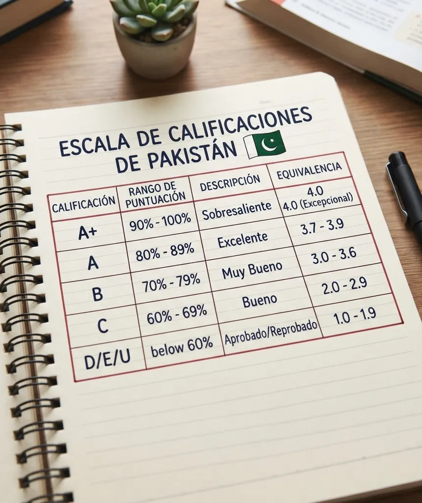 Escala de calificaciones de Pakistán