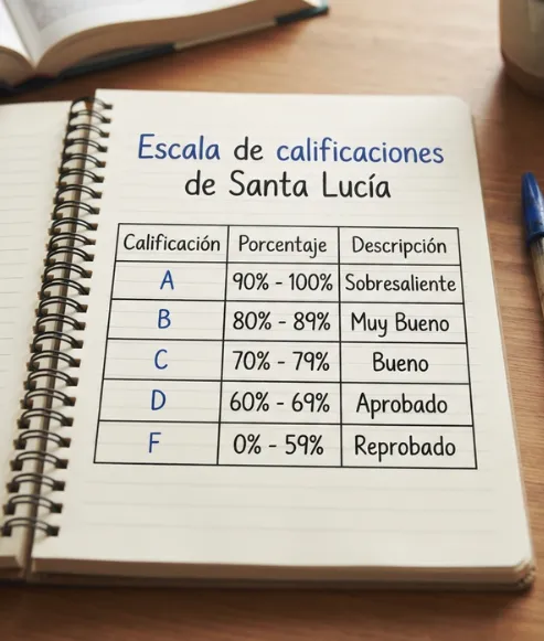 Escala de calificaciones de Santa Lucía