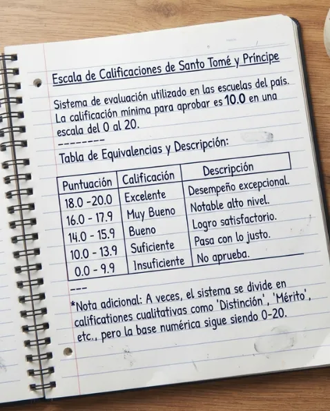 Escala de calificaciones de Santo Tomé y Príncipe