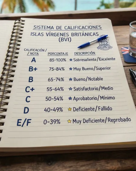 Escala de calificaciones de las Islas Vírgenes Británicas