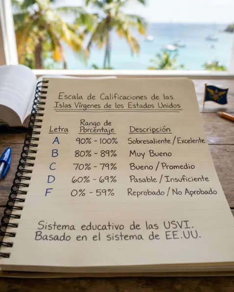 Escala de calificaciones de las Islas Vírgenes de los Estados Unidos