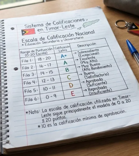 Escala de calificaciones en Timor-Leste