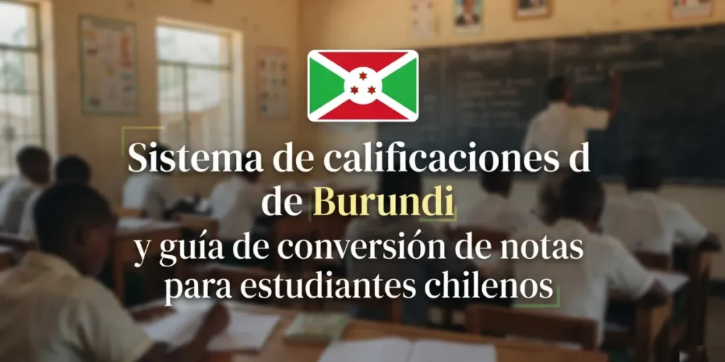 Sistema de calificaciones de Burundi y guía de conversión de notas para estudiantes chilenos