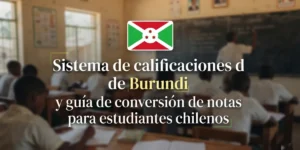 Sistema de calificaciones de Burundi y guía de conversión de notas para estudiantes chilenos