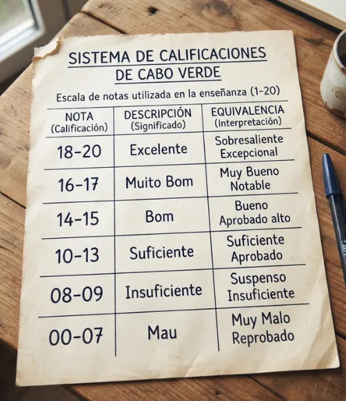 Sistema de calificaciones de Cabo Verde