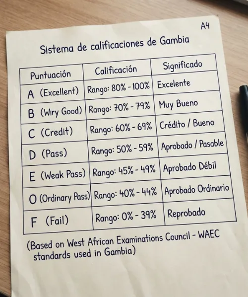 Sistema de calificaciones de Gambia