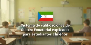 Sistema de calificaciones de Guinea Ecuatorial explicado para estudiantes chilenos