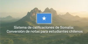 Sistema de calificaciones de Somalia Conversión de notas para estudiantes chilenos