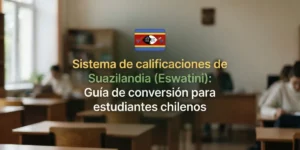 Sistema de calificaciones de Suazilandia (Eswatini) Guía de conversión para estudiantes chilenos