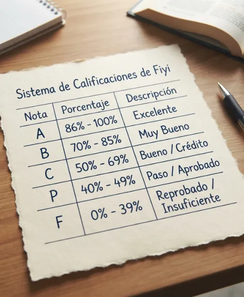 escala de calificaciones de Fiyi