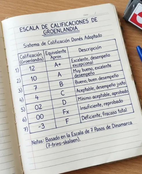 escala de calificaciones de Groenlandia