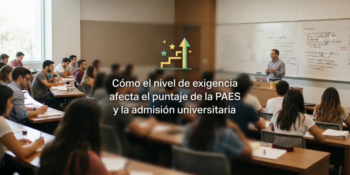 Cómo el nivel de exigencia afecta el puntaje de la PAES y la admisión universitaria