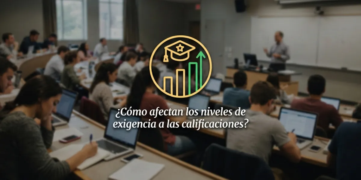 ¿Cómo afectan los niveles de exigencia a las calificaciones de los estudiantes?